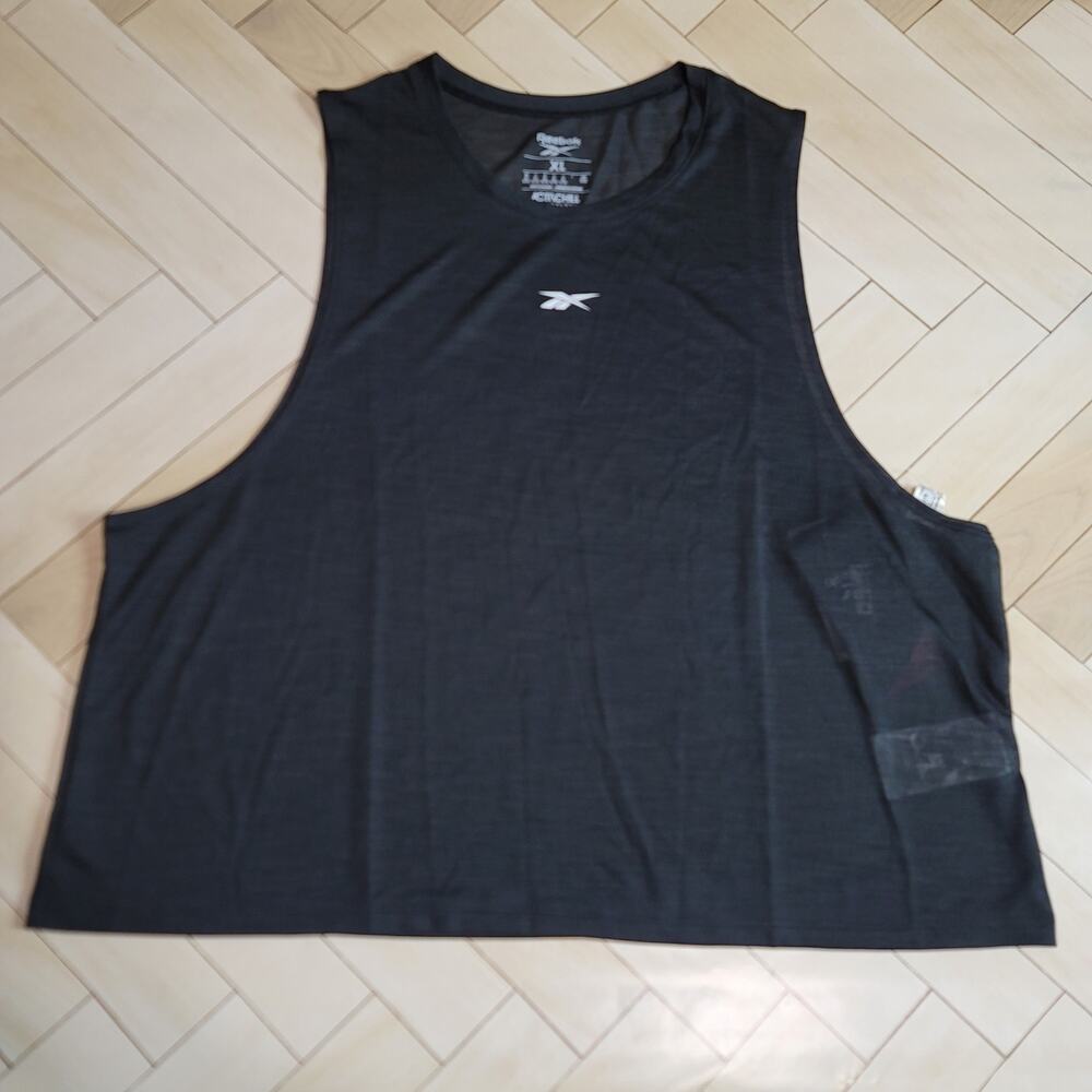 Reebok Training AC Black Activewear Sheer Running Top XL